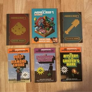 Minecraft Video Game Book Collection Lot of 6